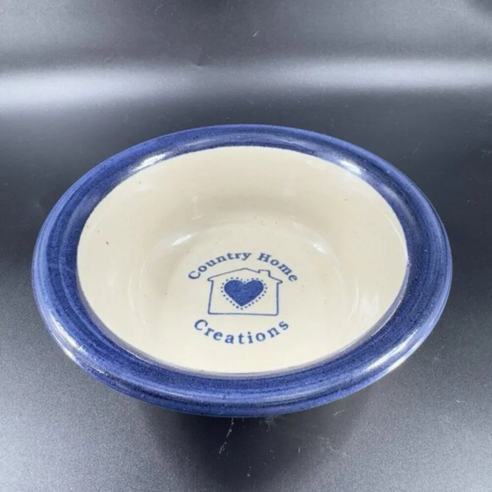BRINKER POTS STONEWARE Bowl Dish COUNTRY‎ HOME CREATIONS with Home Heart 1994